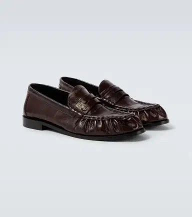 Saint Laurent Le Loafer eel leather penny loafers | Thumbnail 3