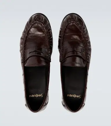 Saint Laurent Le Loafer eel leather penny loafers | Thumbnail 5