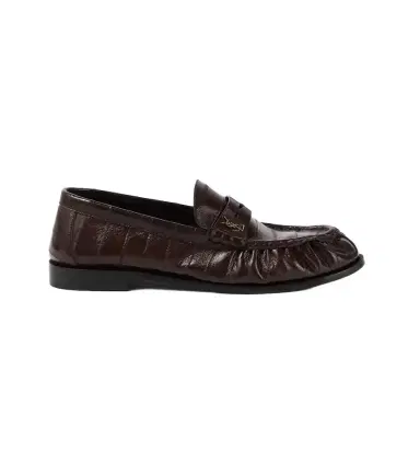 Saint Laurent Le Loafer eel leather penny loafers | Thumbnail 1