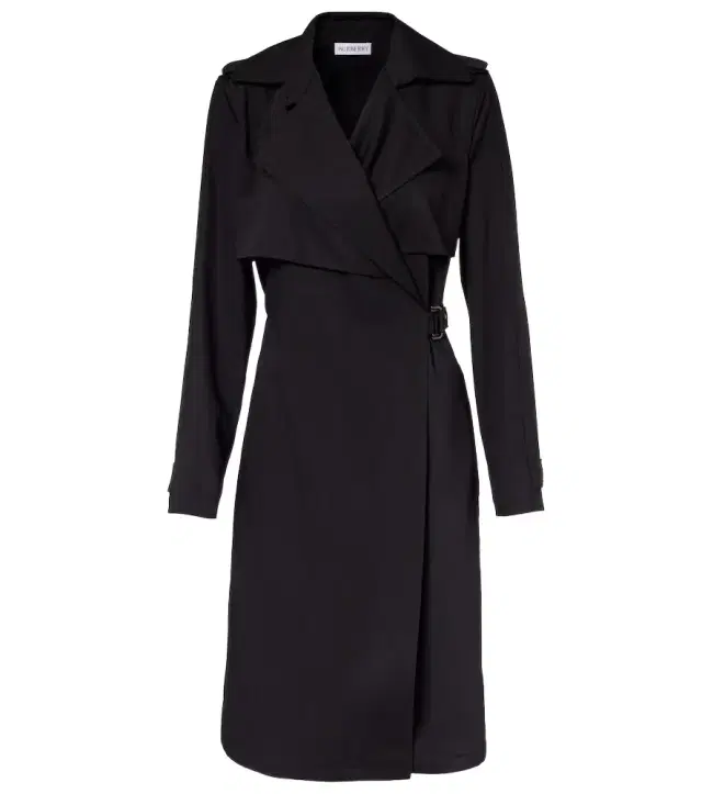 Belted wool wrap dress