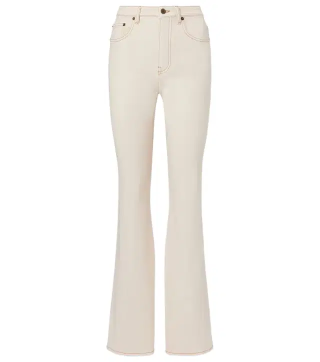 Embroidered flared jeans