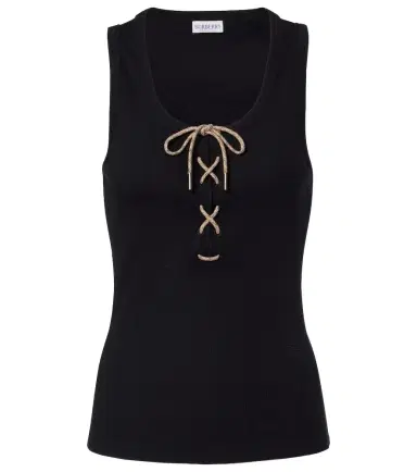 Burberry Ribbed-knit cotton-blend tank top | Thumbnail 1