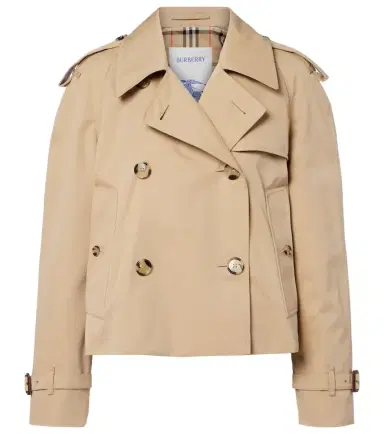 Burberry Cropped cotton gabardine jacket | Thumbnail 1