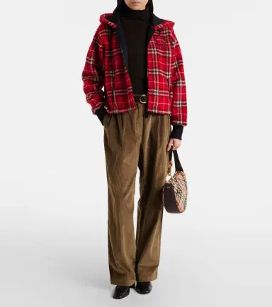 Burberry Check hooded wool-blend jacket | Thumbnail 6 Burberry Check hooded wool-blend jacket | Thumbnail 6