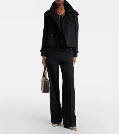 Burberry Cropped cotton gabardine trench jacket | Thumbnail 6 Burberry Cropped cotton gabardine trench jacket | Thumbnail 6
