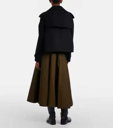 Burberry Cotton gabardine midi skirt | Thumbnail 2