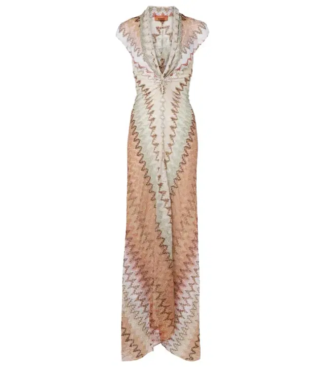 Lamé maxi dress