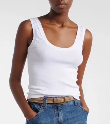 Brunello Cucinelli Cotton-blend tank top | Thumbnail 2