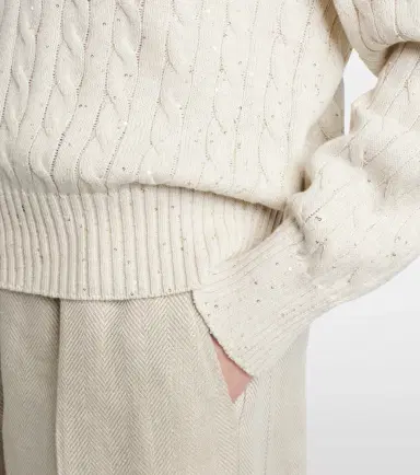 Brunello Cucinelli Sequined cotton-blend sweater | Thumbnail 5