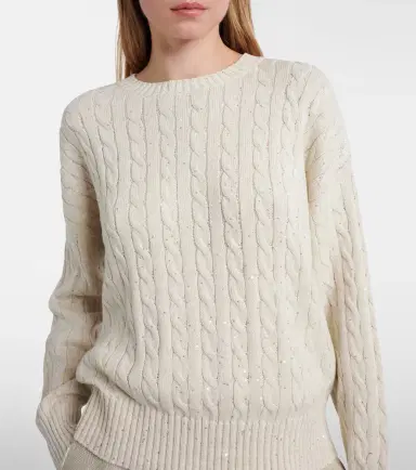 Brunello Cucinelli Sequined cotton-blend sweater | Thumbnail 6