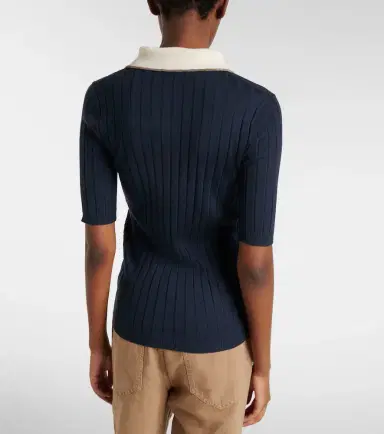 Brunello Cucinelli Embellished wool and cashmere polo sweater | Thumbnail 2