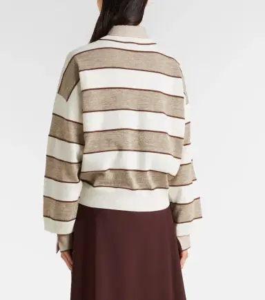 Brunello Cucinelli Striped wool, cashmere, and silk sweater | Thumbnail 6
