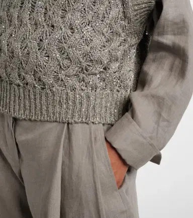 Brunello Cucinelli Sequined sweater vest | Thumbnail 4 Brunello Cucinelli Sequined sweater vest | Thumbnail 4