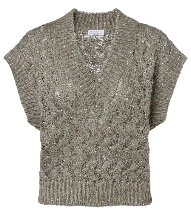 Brunello Cucinelli Sequined sweater vest