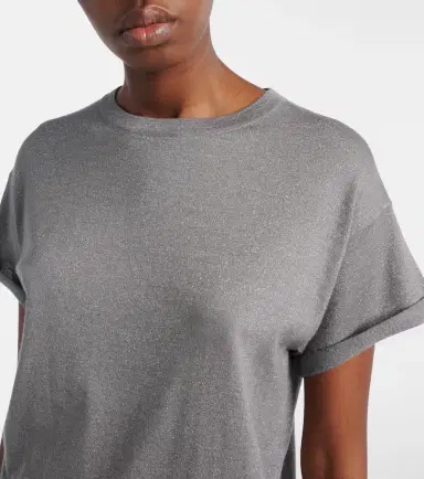 Brunello Cucinelli Cashmere and silk-blend T-shirt | Thumbnail 2 Brunello Cucinelli Cashmere and silk-blend T-shirt | Thumbnail 2