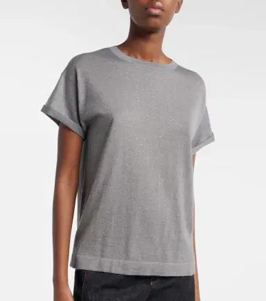 Brunello Cucinelli Cashmere and silk-blend T-shirt | Thumbnail 3 Brunello Cucinelli Cashmere and silk-blend T-shirt | Thumbnail 3