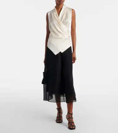 Brunello Cucinelli Monili silk top | Thumbnail 4