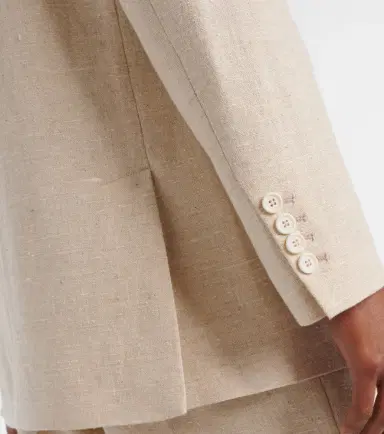 Brunello Cucinelli Linen-blend blazer | Thumbnail 3 Brunello Cucinelli Linen-blend blazer | Thumbnail 3
