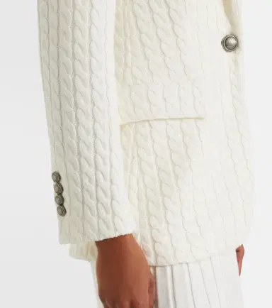 Brunello Cucinelli Cable-knit cotton blazer | Thumbnail 2 Brunello Cucinelli Cable-knit cotton blazer | Thumbnail 2