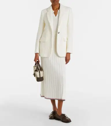 Brunello Cucinelli Cable-knit cotton blazer | Thumbnail 4 Brunello Cucinelli Cable-knit cotton blazer | Thumbnail 4
