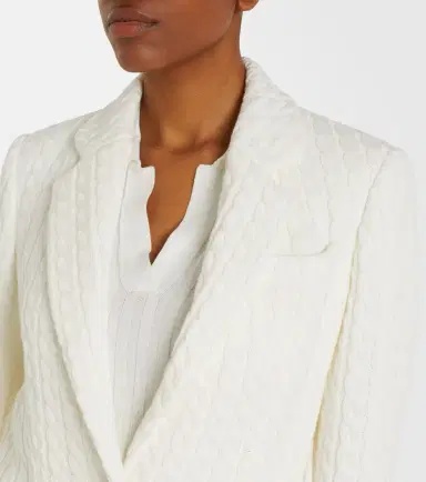 Brunello Cucinelli Cable-knit cotton blazer | Thumbnail 6 Brunello Cucinelli Cable-knit cotton blazer | Thumbnail 6