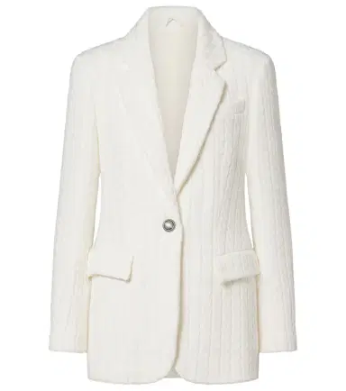 Brunello Cucinelli Cable-knit cotton blazer | Thumbnail 1 Brunello Cucinelli Cable-knit cotton blazer | Thumbnail 1