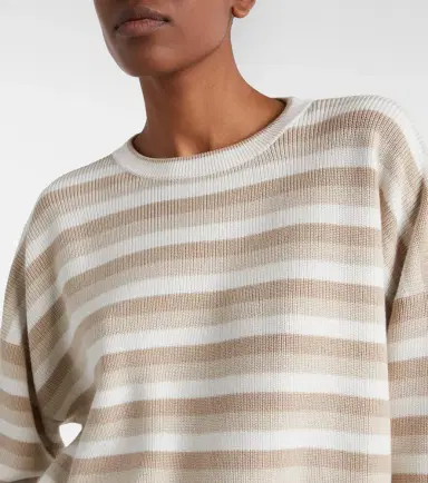 Brunello Cucinelli Striped cotton sweater | Thumbnail 4 Brunello Cucinelli Striped cotton sweater | Thumbnail 4