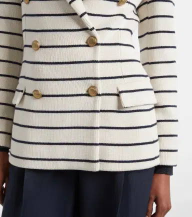 Brunello Cucinelli Knitted striped cotton blazer | Thumbnail 6 Brunello Cucinelli Knitted striped cotton blazer | Thumbnail 6
