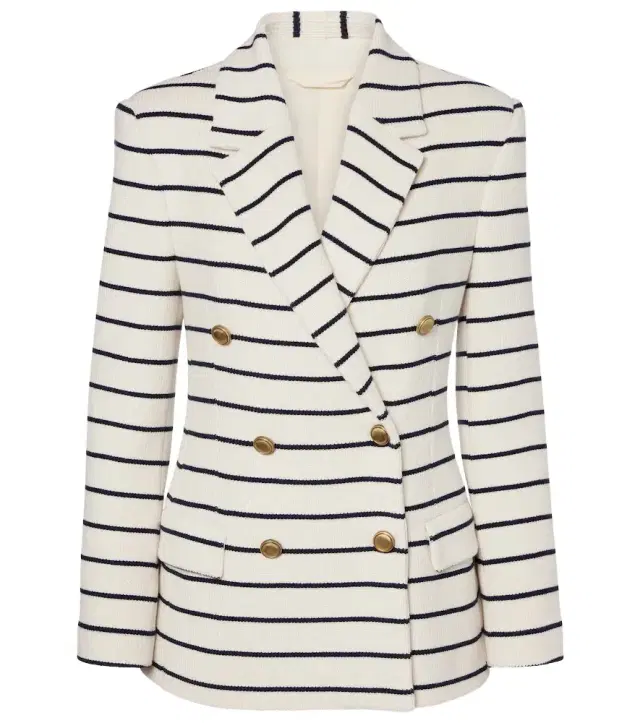 Brunello Cucinelli Knitted striped cotton blazer