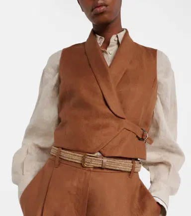 Brunello Cucinelli Monili linen vest | Thumbnail 2 Brunello Cucinelli Monili linen vest | Thumbnail 2