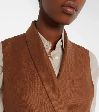 Brunello Cucinelli Monili linen vest | Thumbnail 3 Brunello Cucinelli Monili linen vest | Thumbnail 3
