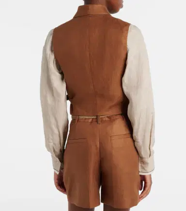Brunello Cucinelli Monili linen vest | Thumbnail 7 Brunello Cucinelli Monili linen vest | Thumbnail 7