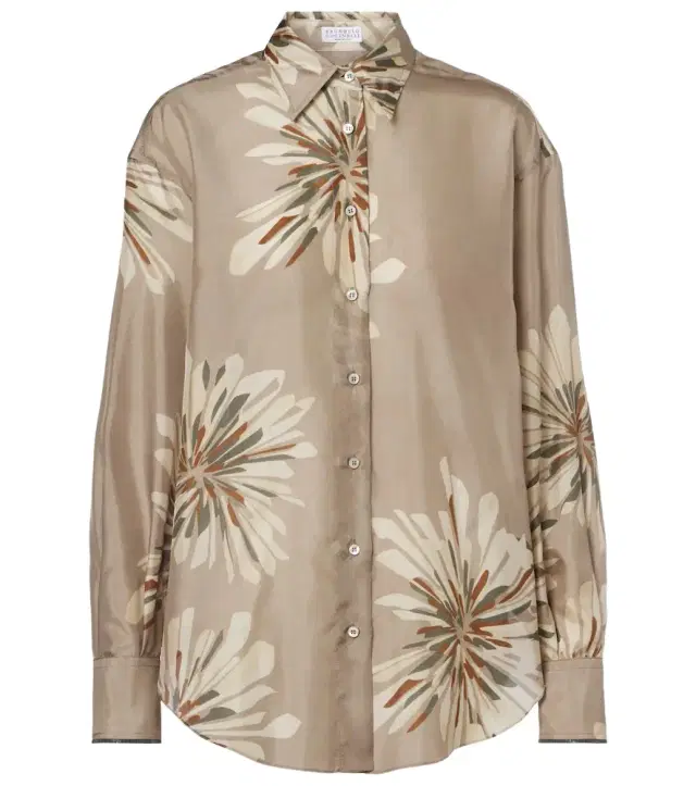 Brunello Cucinelli Floral silk shirt