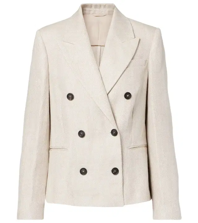 Linen and cotton blazer