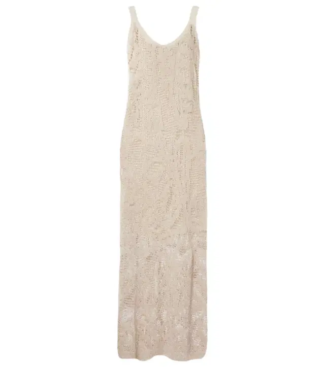 Brunello Cucinelli Dazzling Water Lillies knitted midi dress