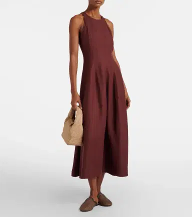 Brunello Cucinelli Striped midi dress | Thumbnail 4 Brunello Cucinelli Striped midi dress | Thumbnail 4