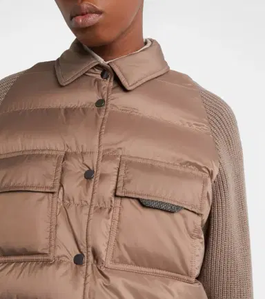 Brunello Cucinelli Wool, cashmere, and silk down jacket | Thumbnail 6 Brunello Cucinelli Wool, cashmere, and silk down jacket | Thumbnail 6