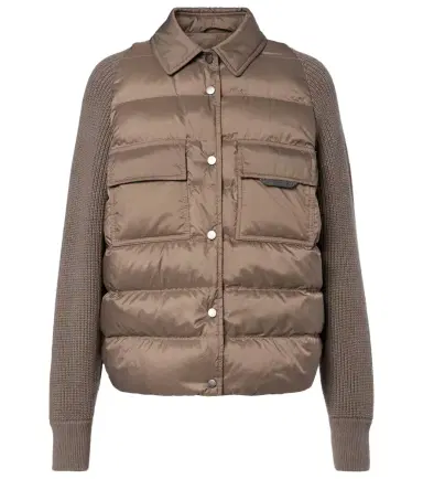 Brunello Cucinelli Wool, cashmere, and silk down jacket | Thumbnail 1 Brunello Cucinelli Wool, cashmere, and silk down jacket | Thumbnail 1