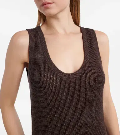 Brunello Cucinelli Open-knit cotton-blend maxi dress | Thumbnail 5 Brunello Cucinelli Open-knit cotton-blend maxi dress | Thumbnail 5