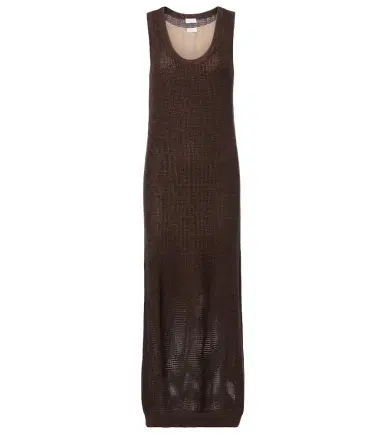 Brunello Cucinelli Open-knit cotton-blend maxi dress | Thumbnail 1 Brunello Cucinelli Open-knit cotton-blend maxi dress | Thumbnail 1