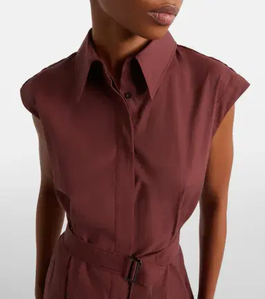 Brunello Cucinelli Monili cotton-blend midi dress | Thumbnail 2 Brunello Cucinelli Monili cotton-blend midi dress | Thumbnail 2