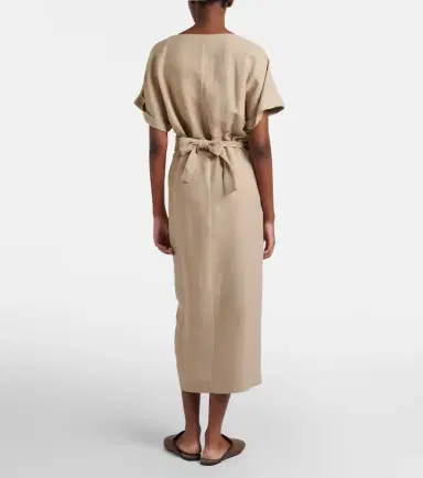 Brunello Cucinelli Draped wrap dress | Thumbnail 5 Brunello Cucinelli Draped wrap dress | Thumbnail 5