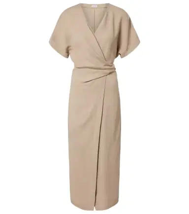 Brunello Cucinelli Draped wrap dress | Thumbnail 1 Brunello Cucinelli Draped wrap dress | Thumbnail 1