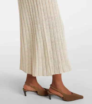Brunello Cucinelli Ribbed-knit midi dress | Thumbnail 4