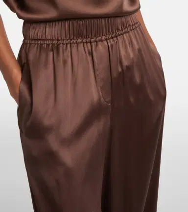 Brunello Cucinelli Silk-blend satin wide-leg pants | Thumbnail 2