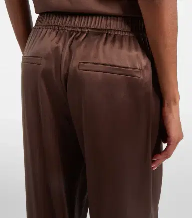 Brunello Cucinelli Silk-blend satin wide-leg pants | Thumbnail 3