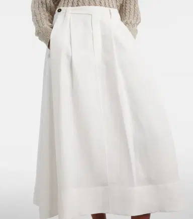 Brunello Cucinelli Mid-rise midi skirt | Thumbnail 2