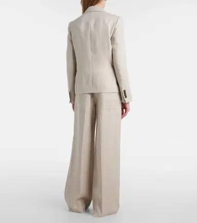 Brunello Cucinelli Linen and cotton wide-leg pants | Thumbnail 2 Brunello Cucinelli Linen and cotton wide-leg pants | Thumbnail 2