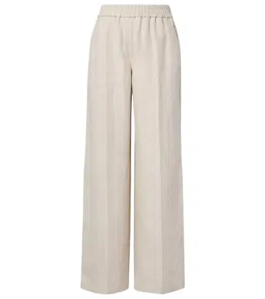 Brunello Cucinelli Linen and cotton wide-leg pants | Thumbnail 1 Brunello Cucinelli Linen and cotton wide-leg pants | Thumbnail 1