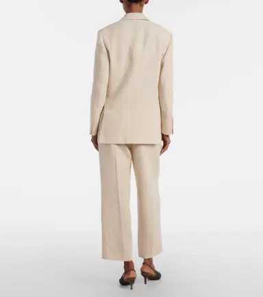 Brunello Cucinelli Cropped linen and silk-blend wide-leg pants | Thumbnail 4 Brunello Cucinelli Cropped linen and silk-blend wide-leg pants | Thumbnail 4